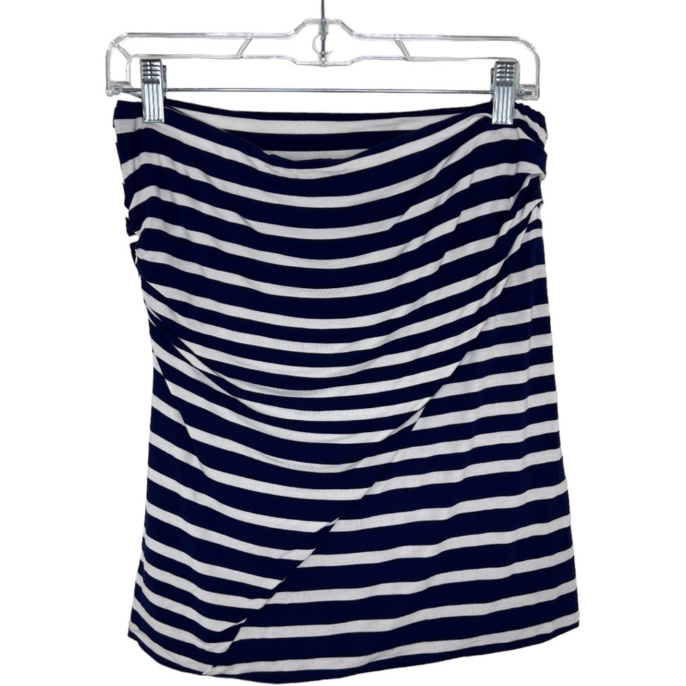 Cabi 789 Blaine Tube Top or Skirt Women's Size Navy Blue & White Striped - Picture 3 of 7
